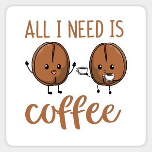 All I Need Is Coffee Magnet